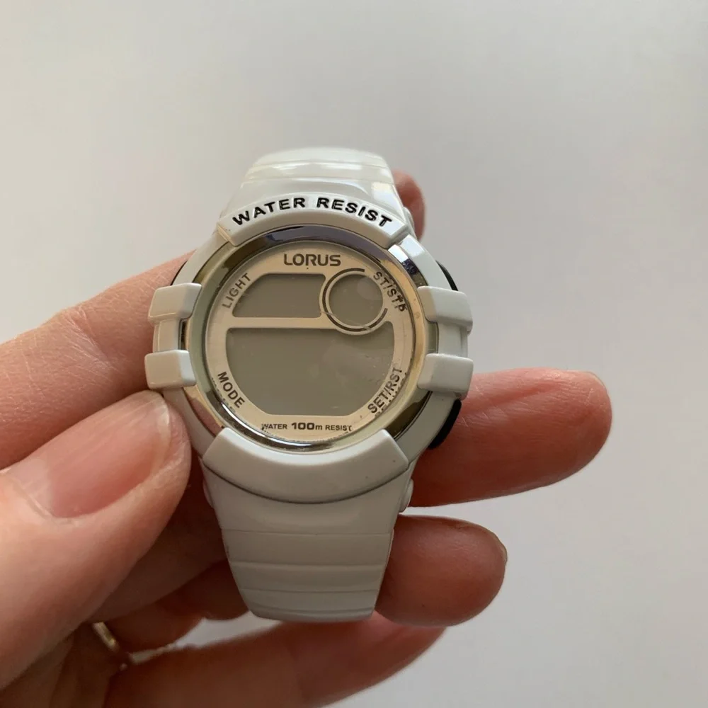 White Digital Sports Watch